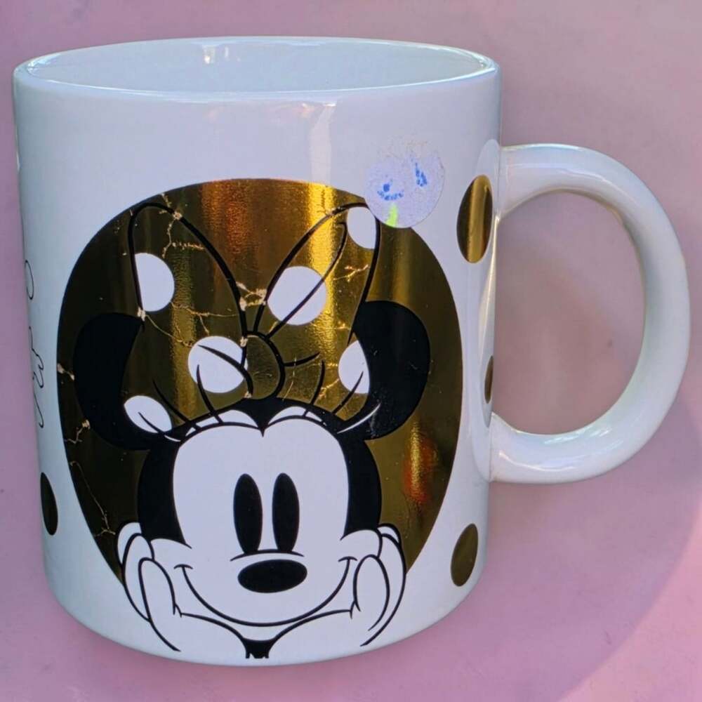 Disney Galerie Minnie Mouse White And Gold Coffee Mug
